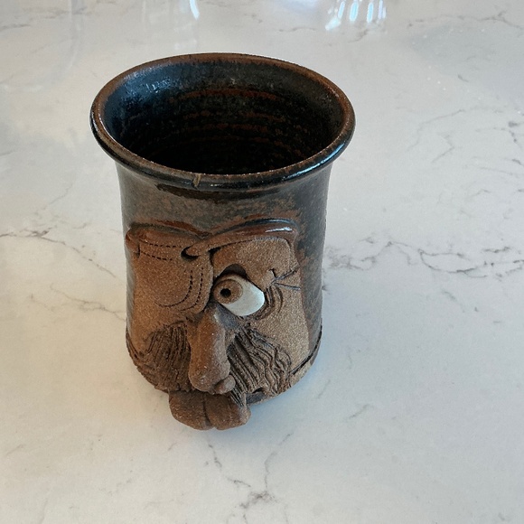 Vintage Ugly Face Mug signed K   Pirate - Picture 1 of 4